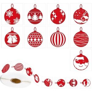 1000Pcs Christmas Themed Sticker‎ Roll - 1.5" Festive Labels for Gifts & Cards